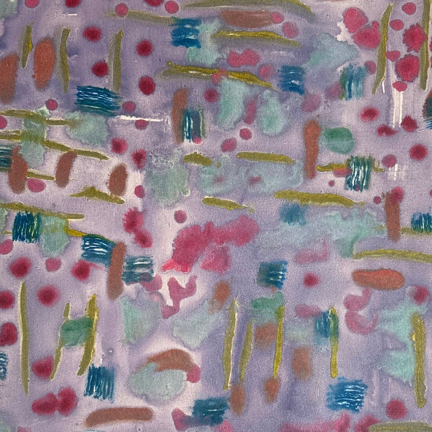 Grabado abstracto -  Membrana Morada