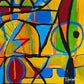 Mosaico en fondo amarillo