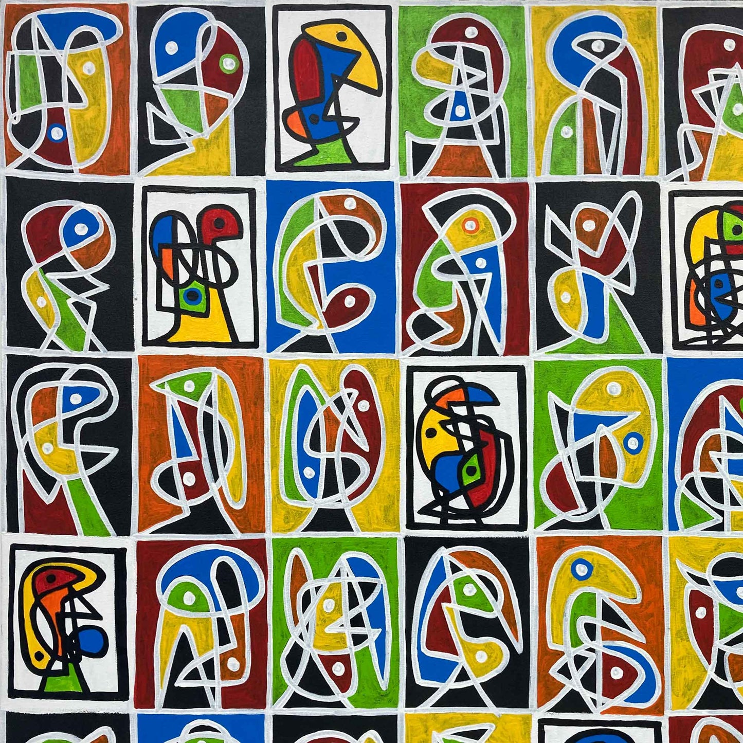 Mosaico en fondo negro