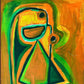 Personaje naranja con verde