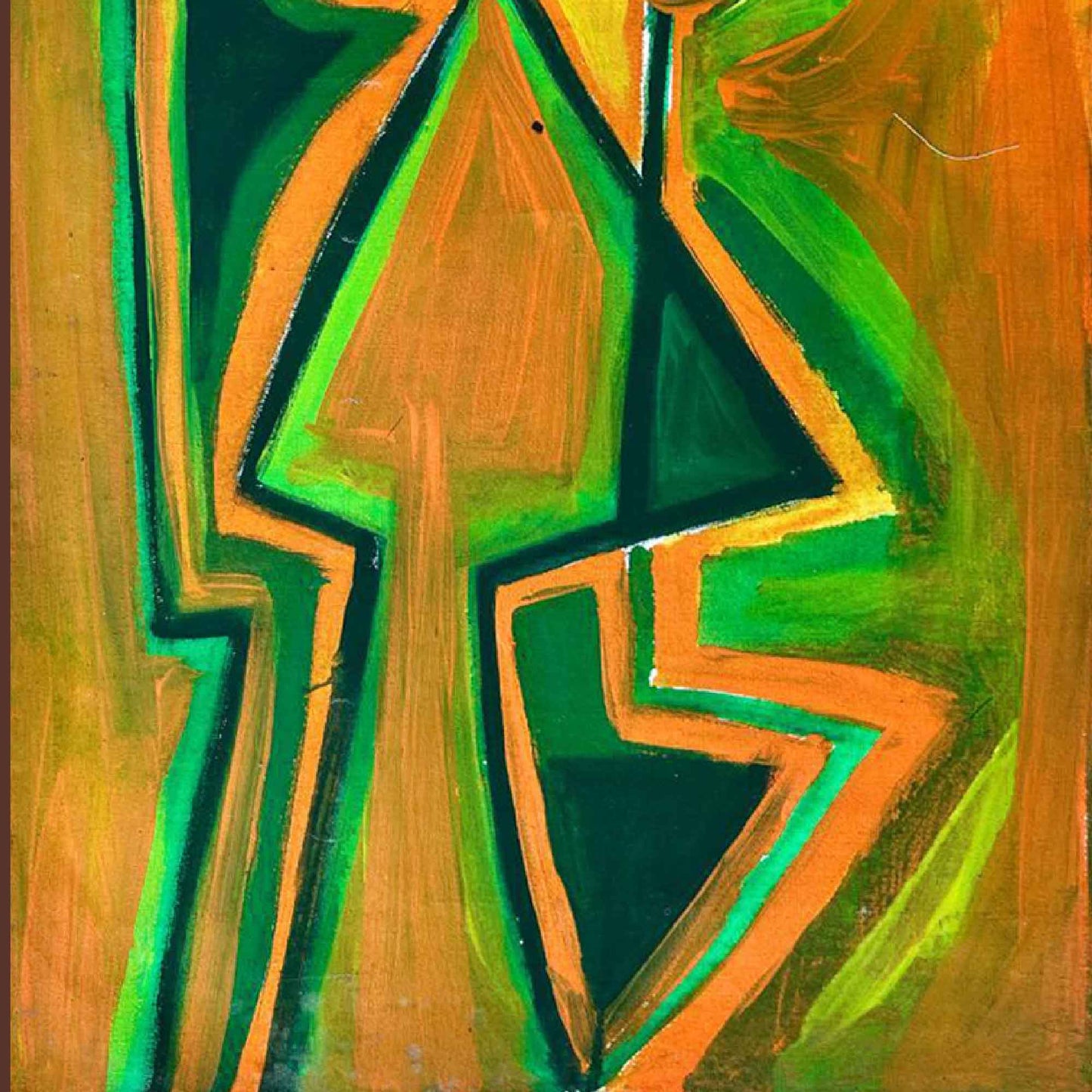 Personaje naranja con verde