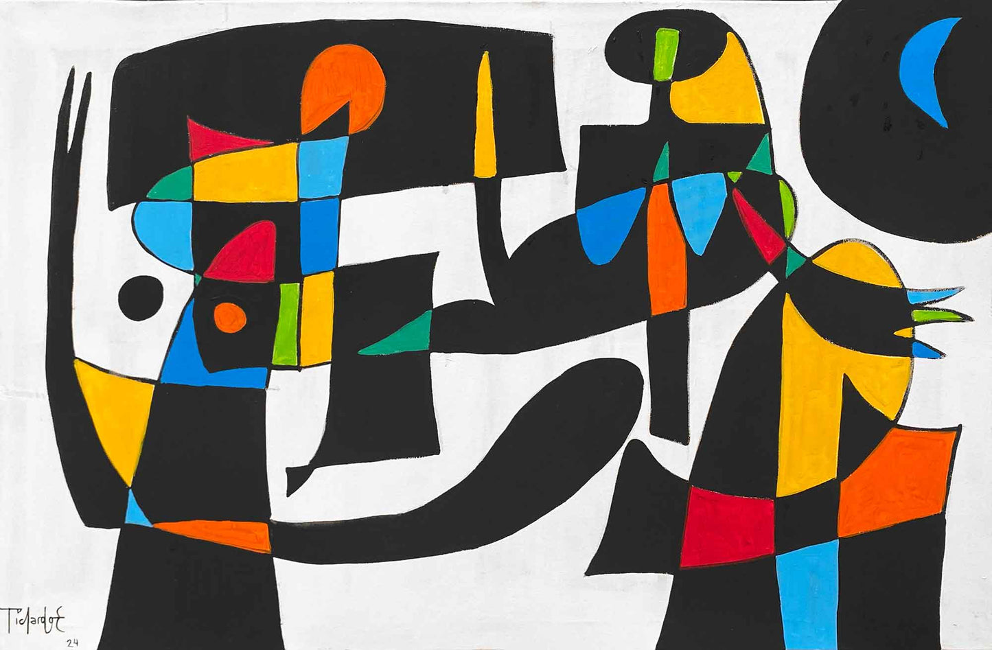 Personajes en fondo blanco