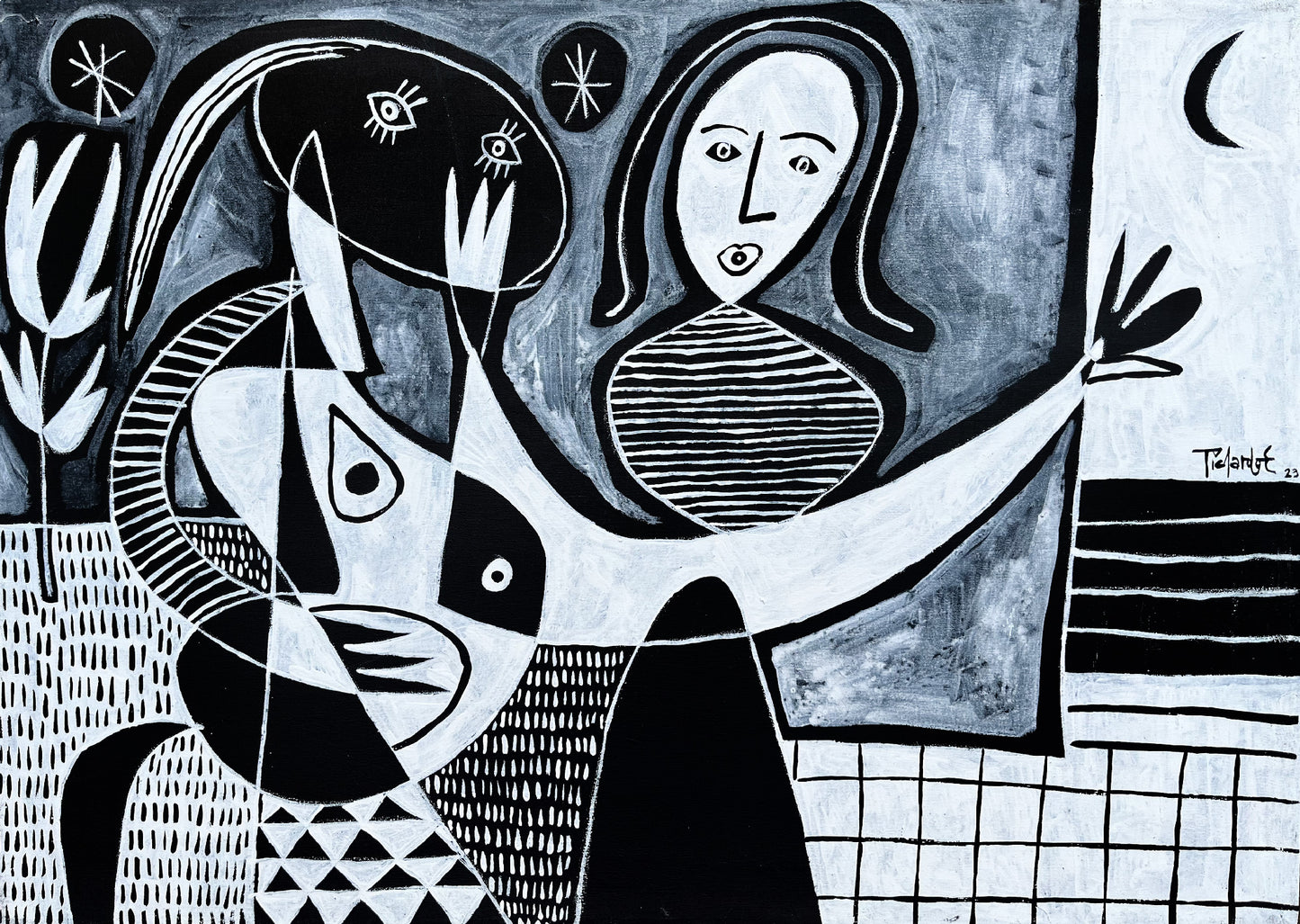 Composición en blanco y negro