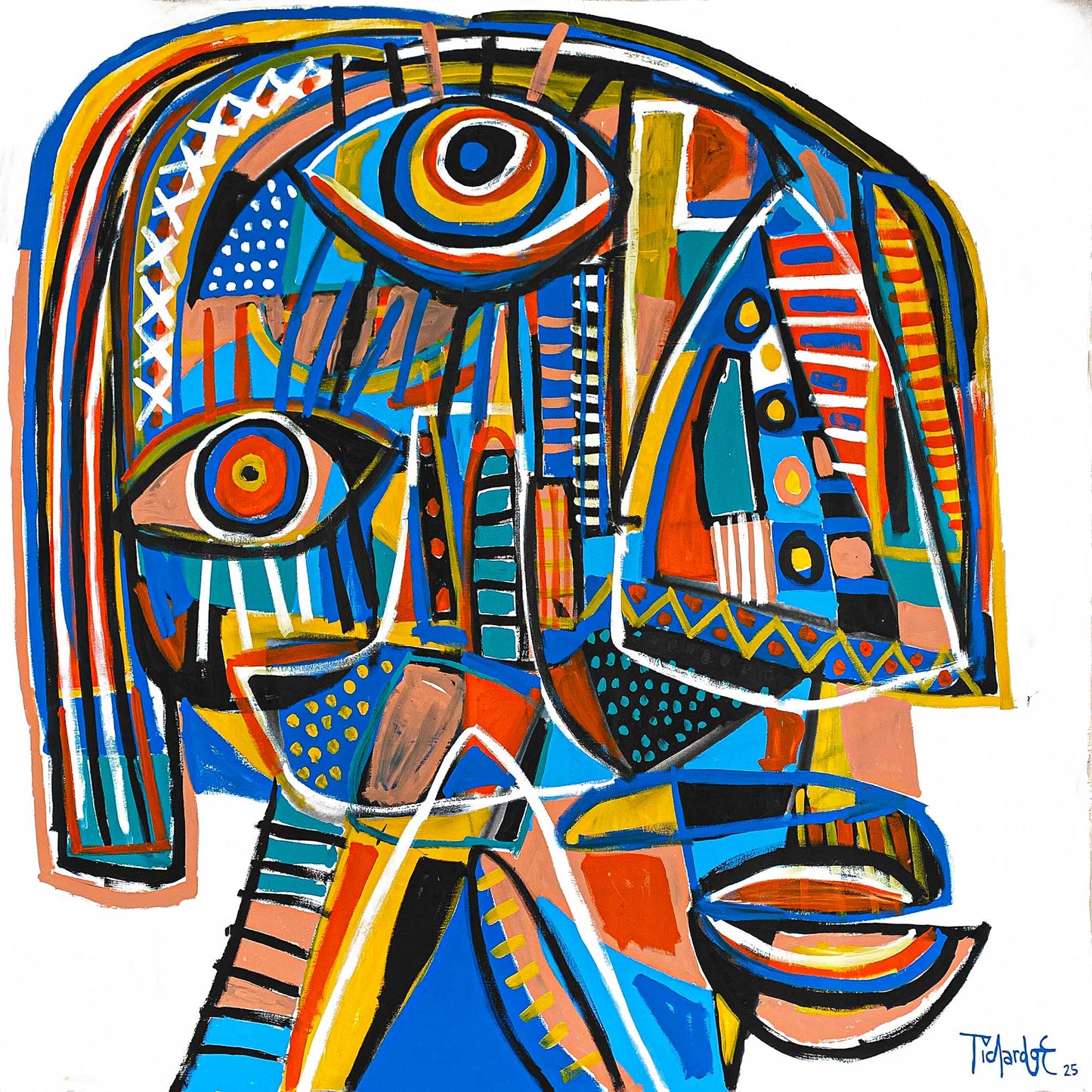 Retrato en fondo blanco