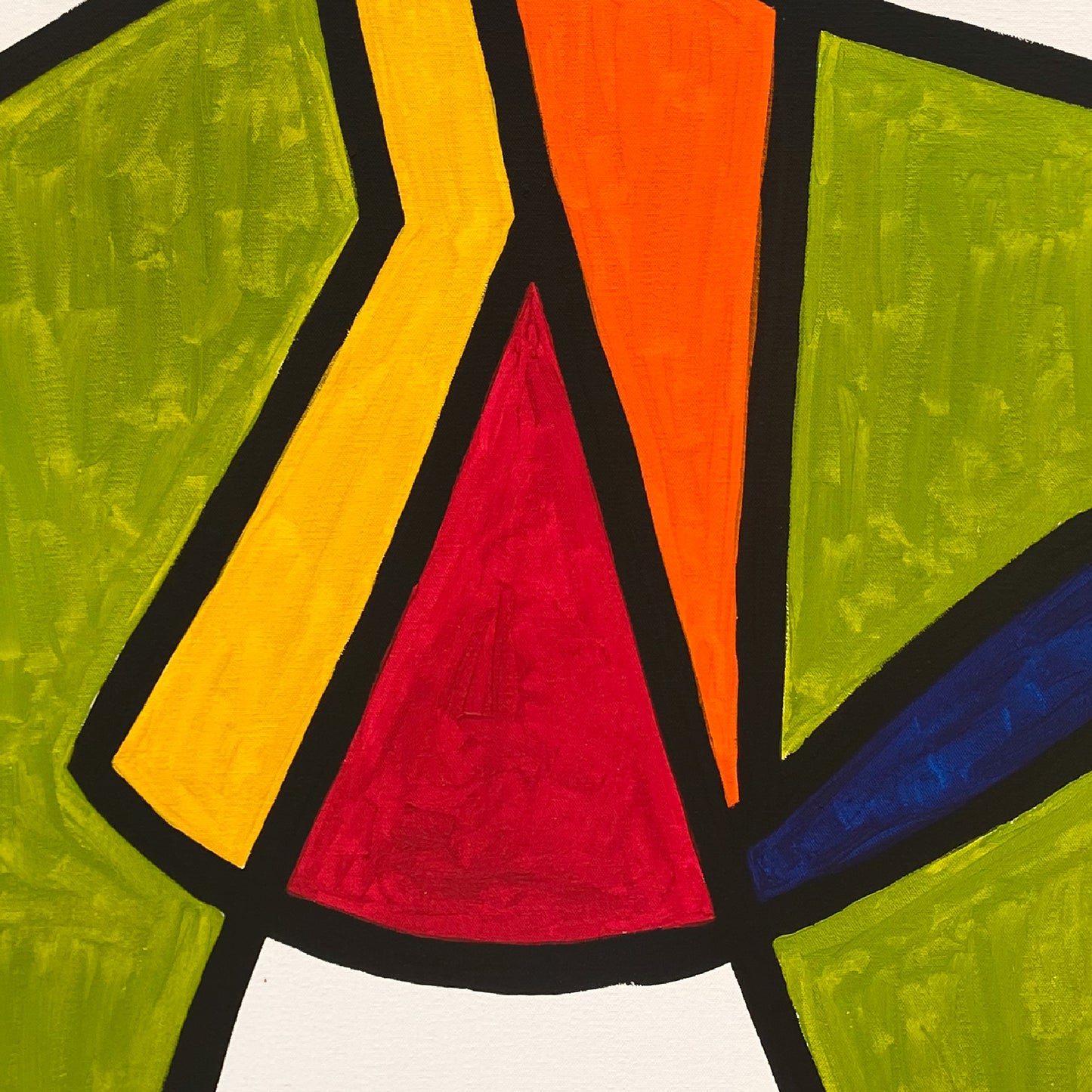 Retrato en fondo verde