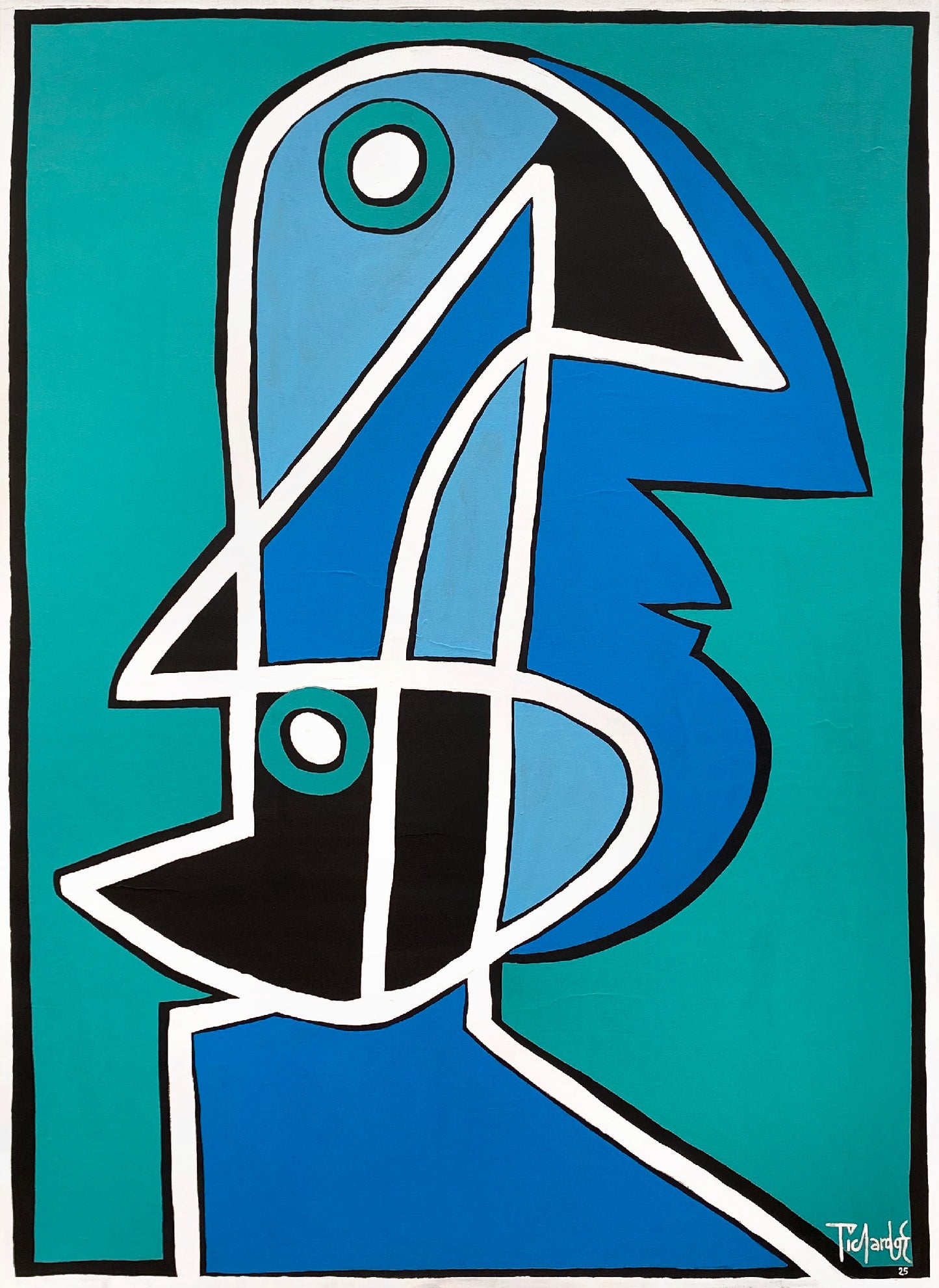 Retrato en azules