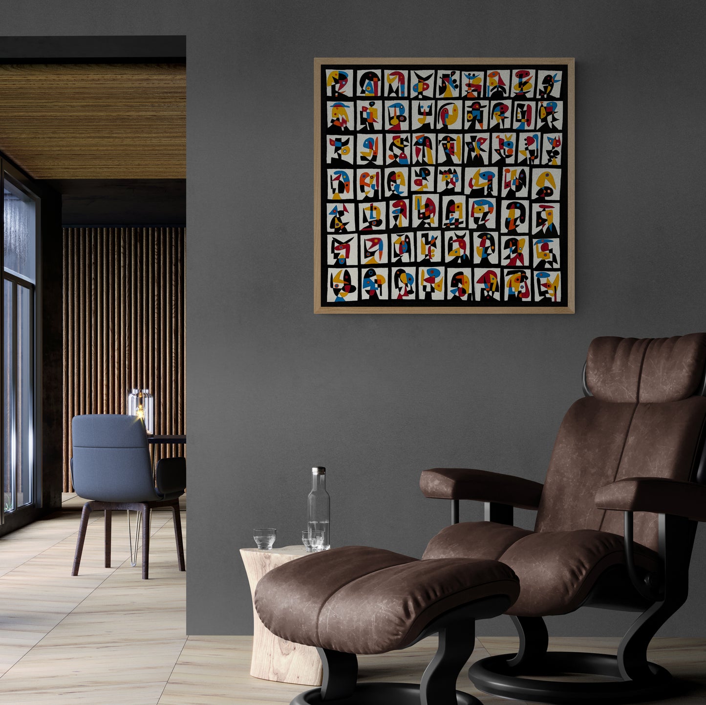 Mosaico de personas en fondo blanco