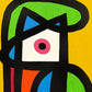 Personaje en fondo amarillo