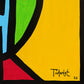 Personaje en fondo amarillo