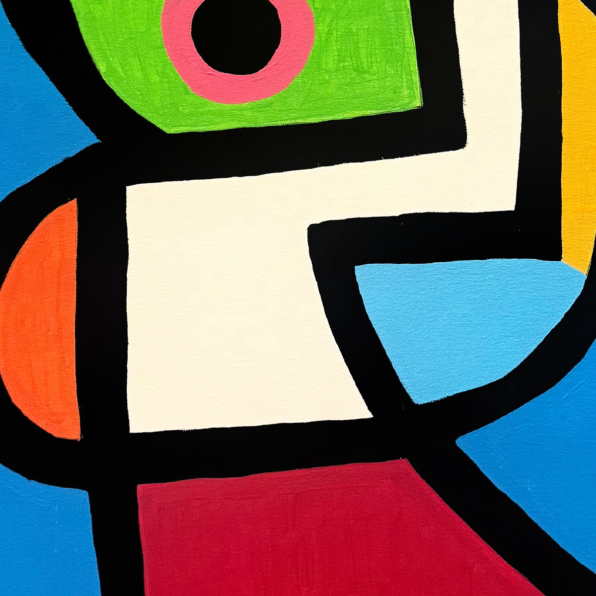Personaje en fondo azul