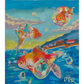 Pintura acrílica - Peces koi