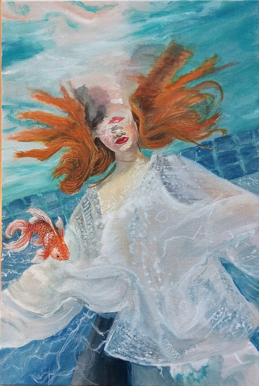 Woman with Koi 1