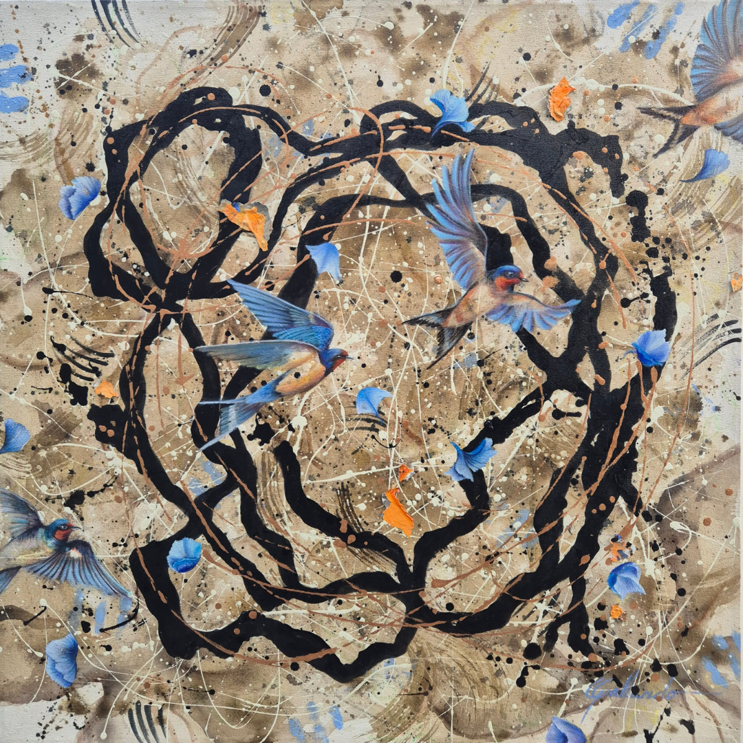 Obra de arte original - Los caminos difíciles  seguido conducen  a lugares hermosos!