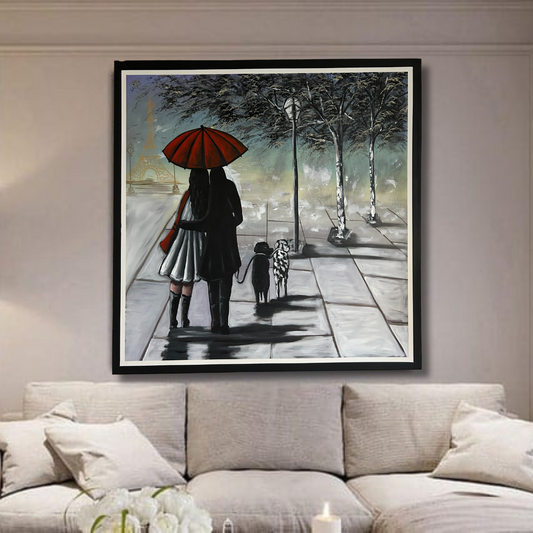 París Bajo Lluvia Carmín