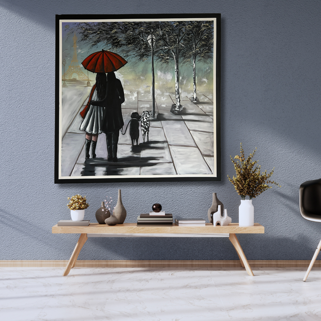 París Bajo Lluvia Carmín