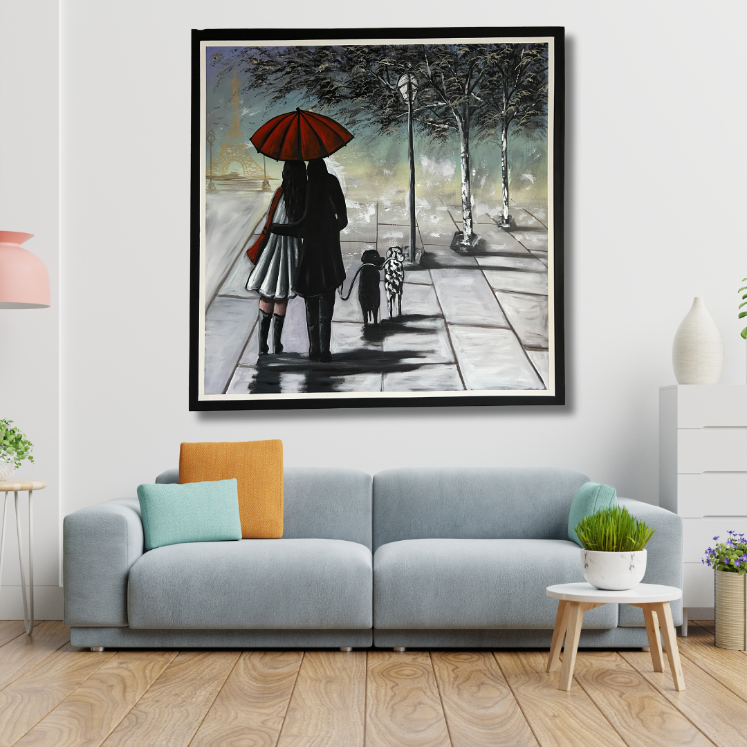 París Bajo Lluvia Carmín