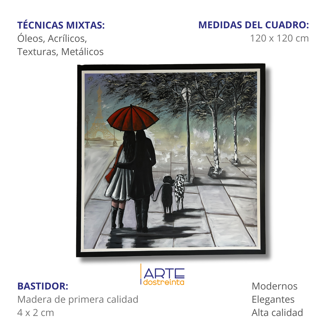 París Bajo Lluvia Carmín