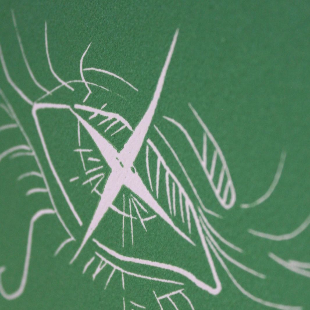 Linograbado - Mirada cosmica