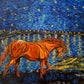 Noche appaloosa en el mar