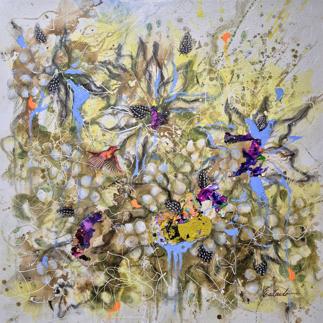 Obra de arte original - Que nadie se robe el color de tu vuelo