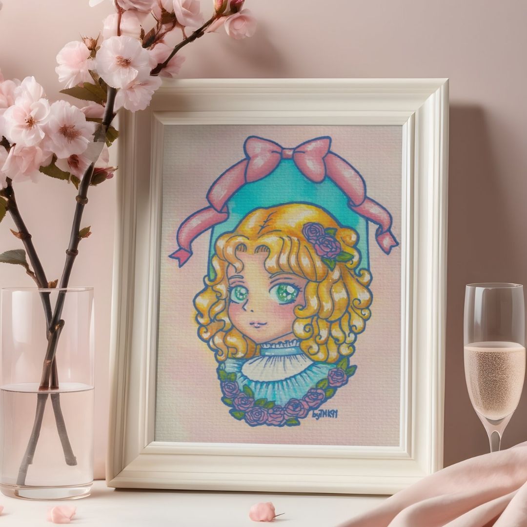 Candy Candy Acuarela Original | Ilustración de Candice White | Anime Vintage Art | Obra Única