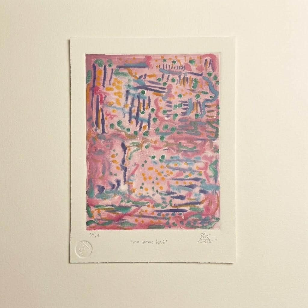 Grabado abstracto - Membrana Rosa