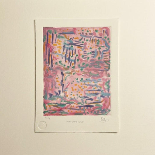 Grabado abstracto - Membrana Rosa