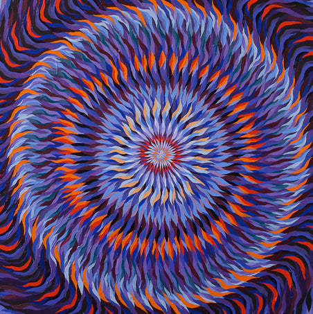 Pintura Acrilica- Armonía Radial Espiral I