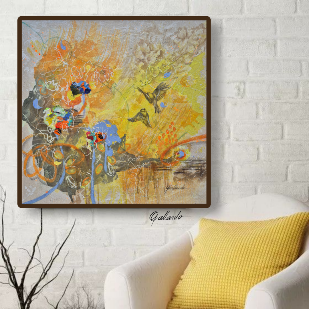 Obra de arte original - La libertad de volar acompañado
