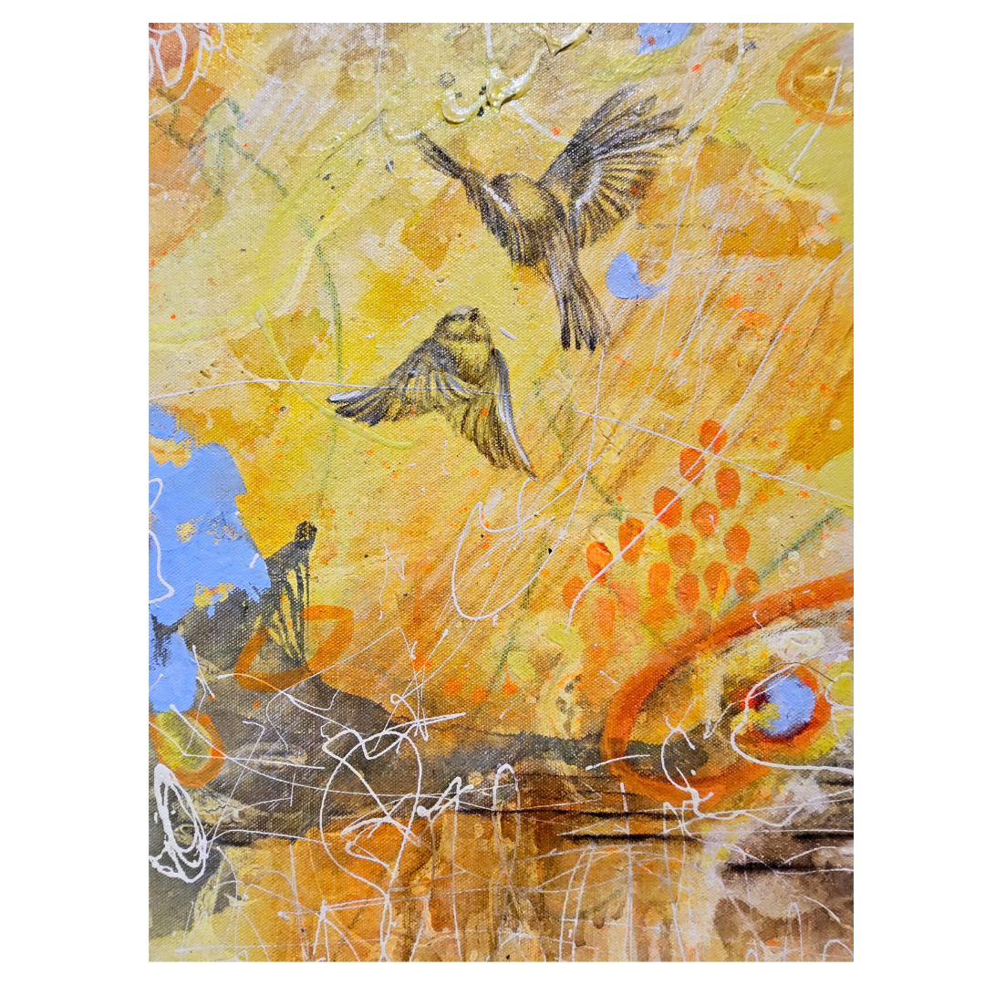 Obra de arte original - La libertad de volar acompañado