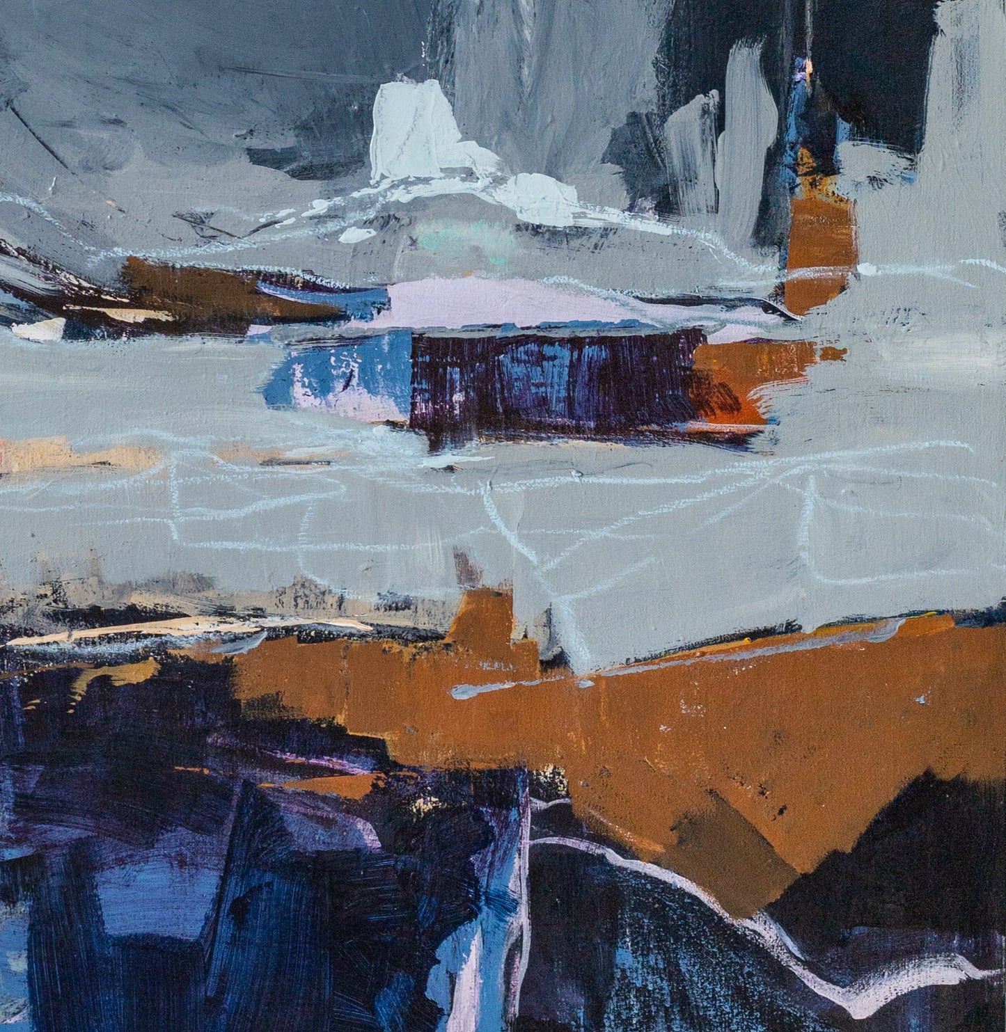 El cielo de nubes moradas