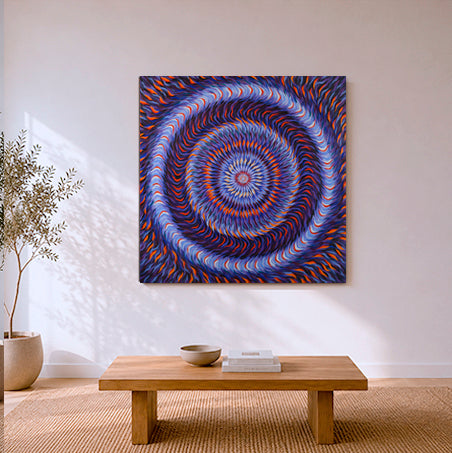 Pintura Acrilica- Armonía Radial Espiral I
