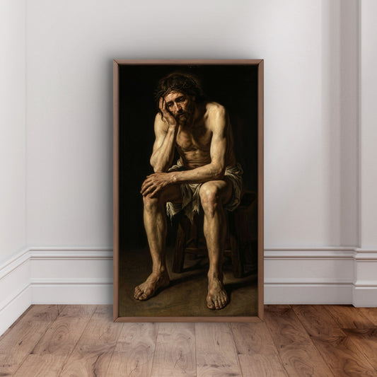 Obra de arte original - La espera de un Cristo doliente