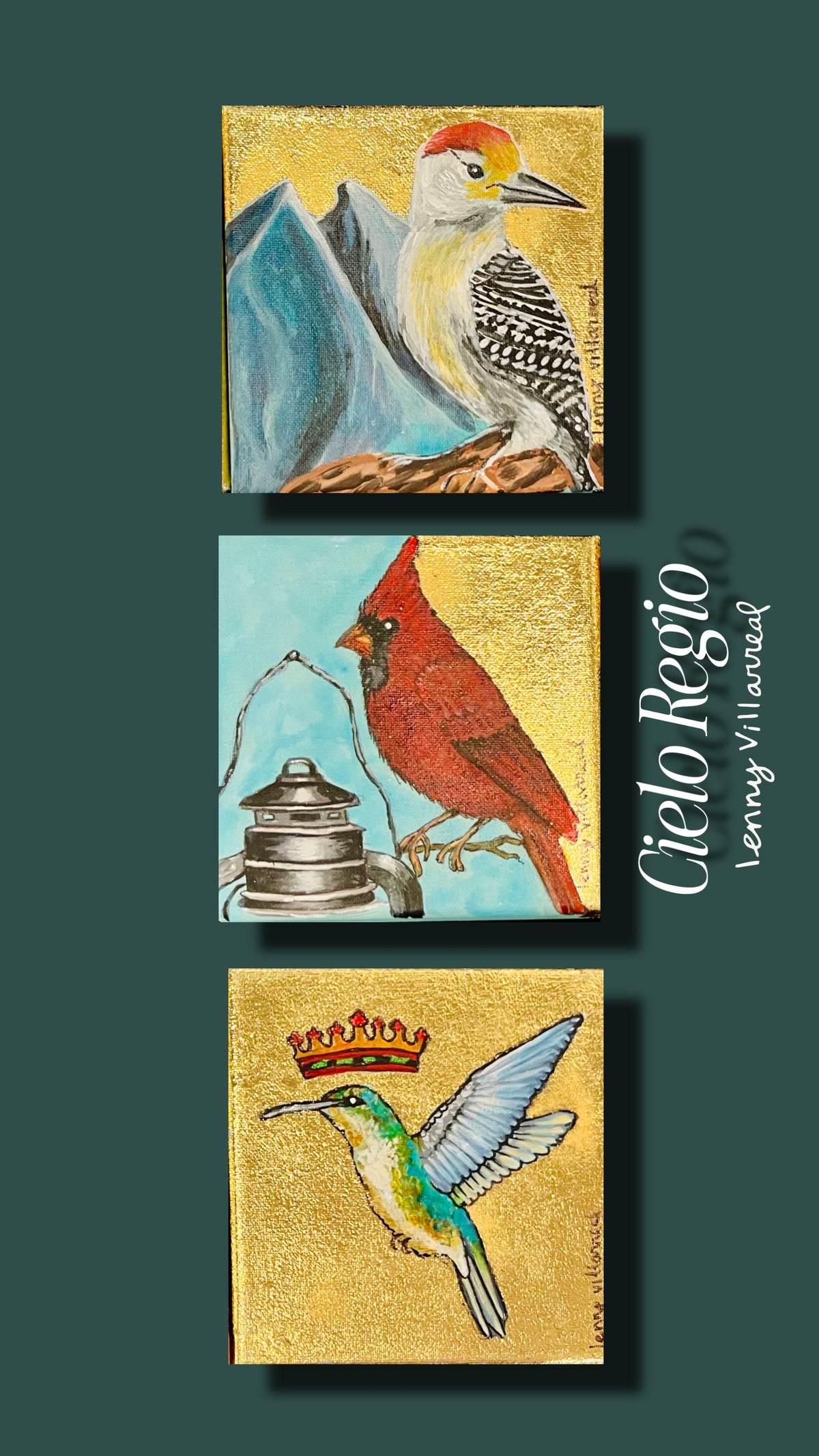 cuadro decorativo - Tríptico Cielo Regio
