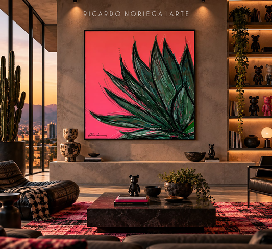 AGAVE VII (fondo rosa)