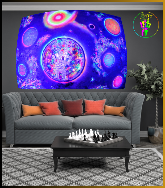 Cuadro Decorativo Neon -  Planetas