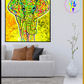 Cuadro Neon Decorativo - Elefante con Hoja de Oro