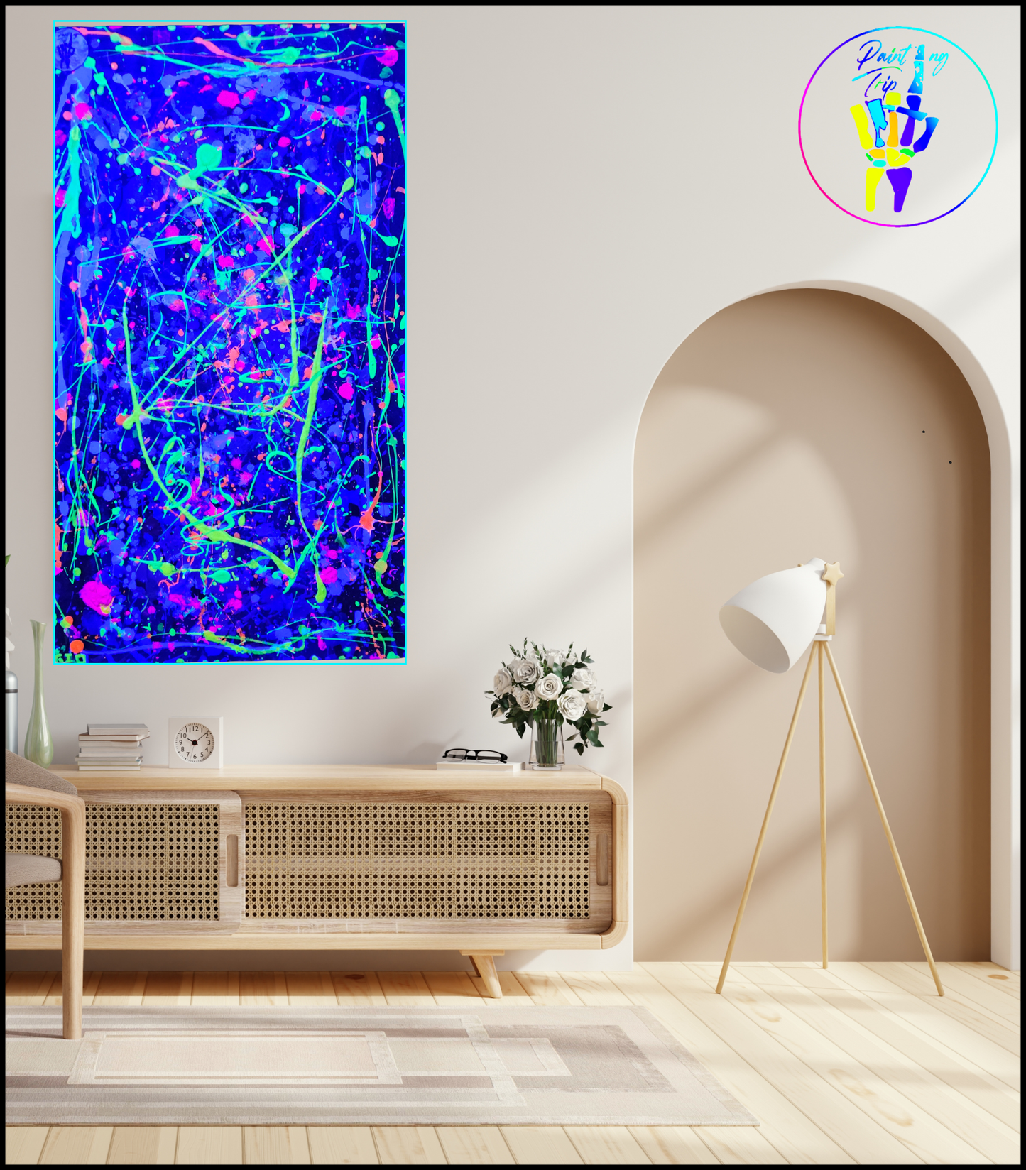 Cuadro Neon Moderno -Abstracto