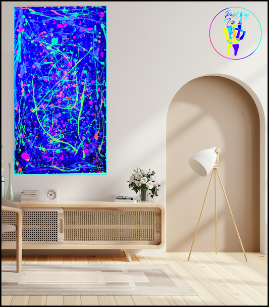 Cuadro Neon Moderno -Abstracto