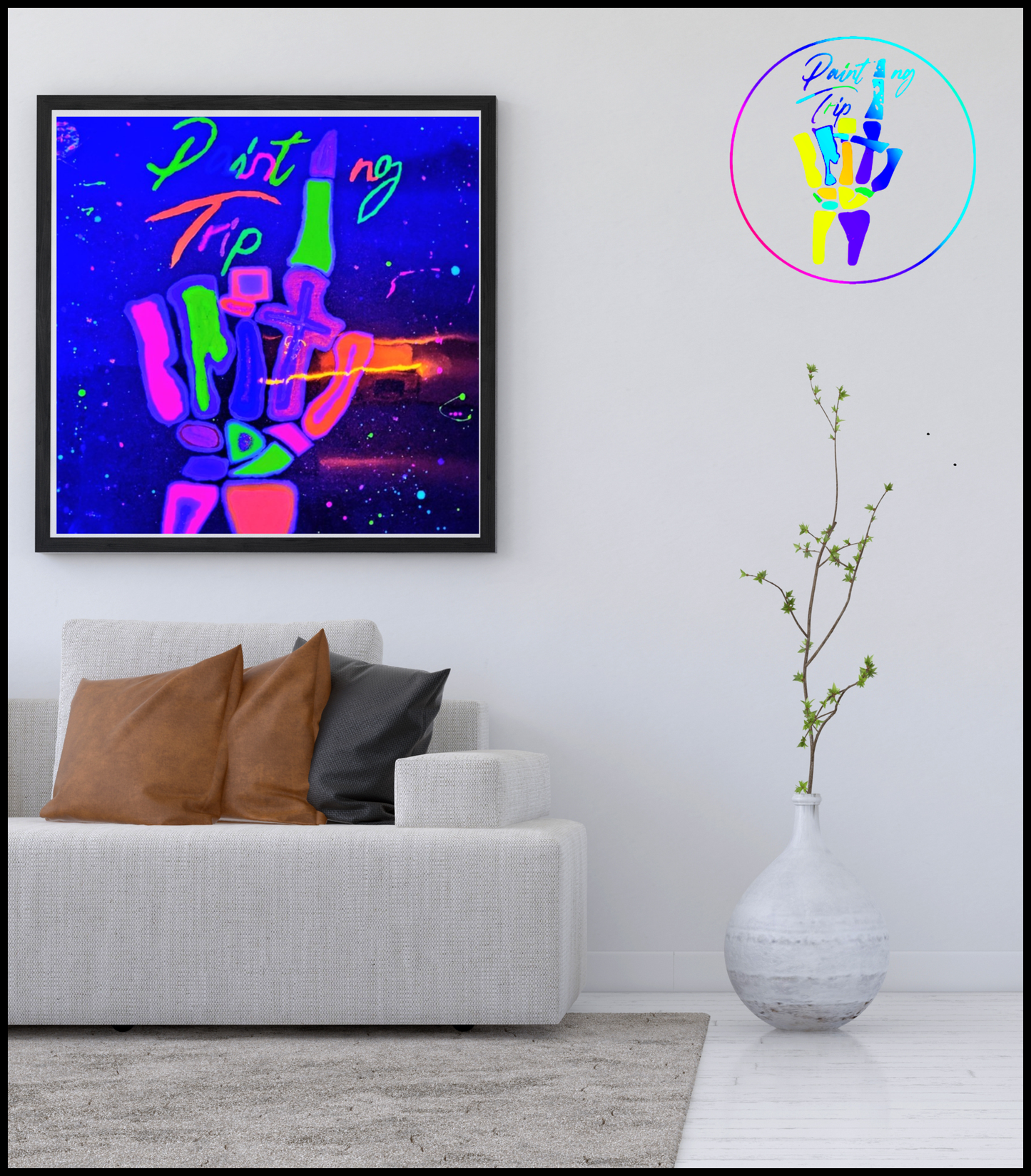 Cuadro Neon Decorativo-Painting Trip Neon.
