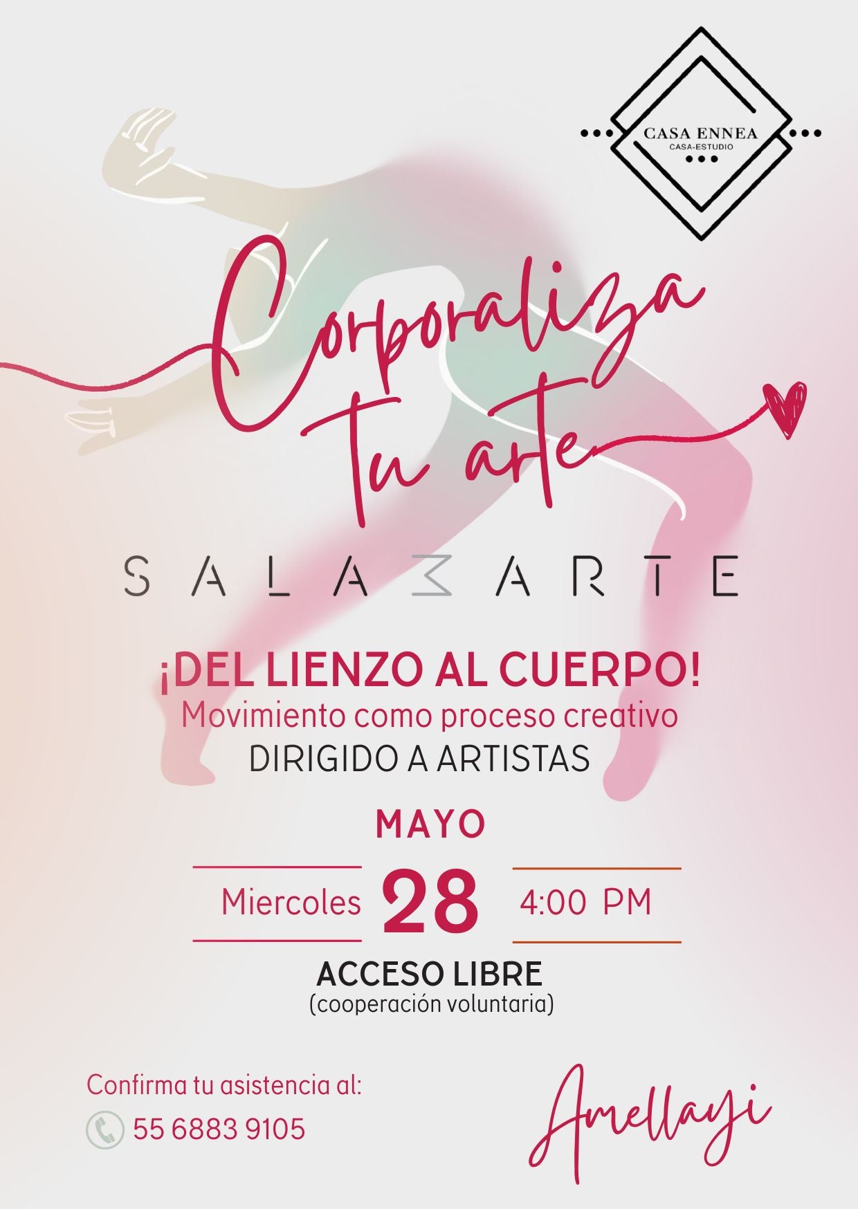 TALLER: "Del lienzo al cuerpo: movimiento como proceso creativo" 🖌💃 con Ameyalli Gutiérrez