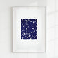 Pebbles Azul - Linografia- Arte decorativo