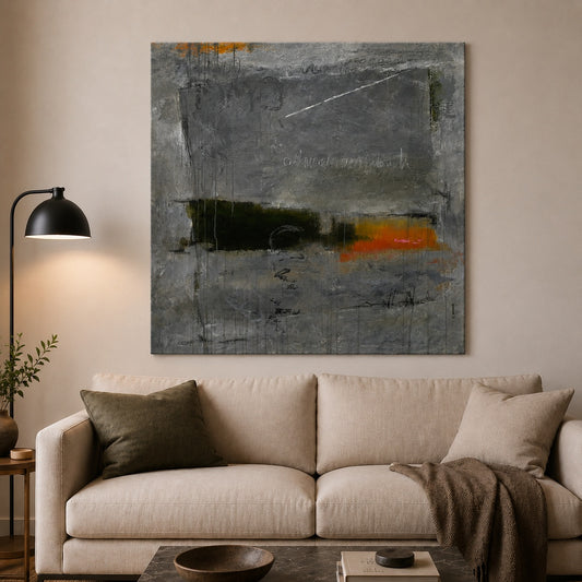 Pintura acrílica - Abrazos en la niebla