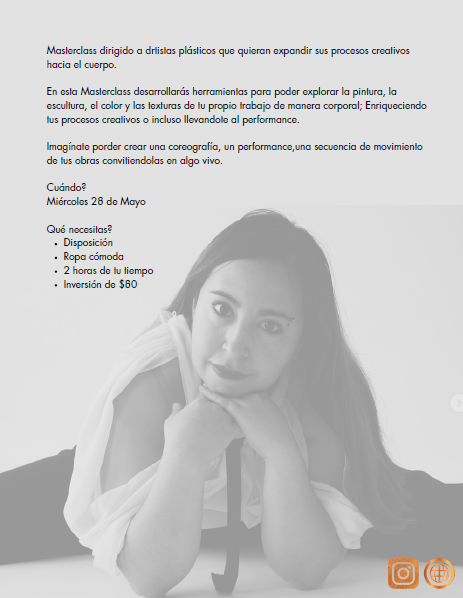TALLER: "Del lienzo al cuerpo: movimiento como proceso creativo" 🖌💃 con Ameyalli Gutiérrez