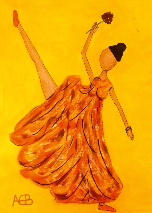 BAILARINA DE FUEGO CON FLOR