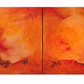 Pintura acrílica - Bajo cielos encendidos (díptico)