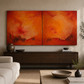 Pintura acrílica - Bajo cielos encendidos (díptico)
