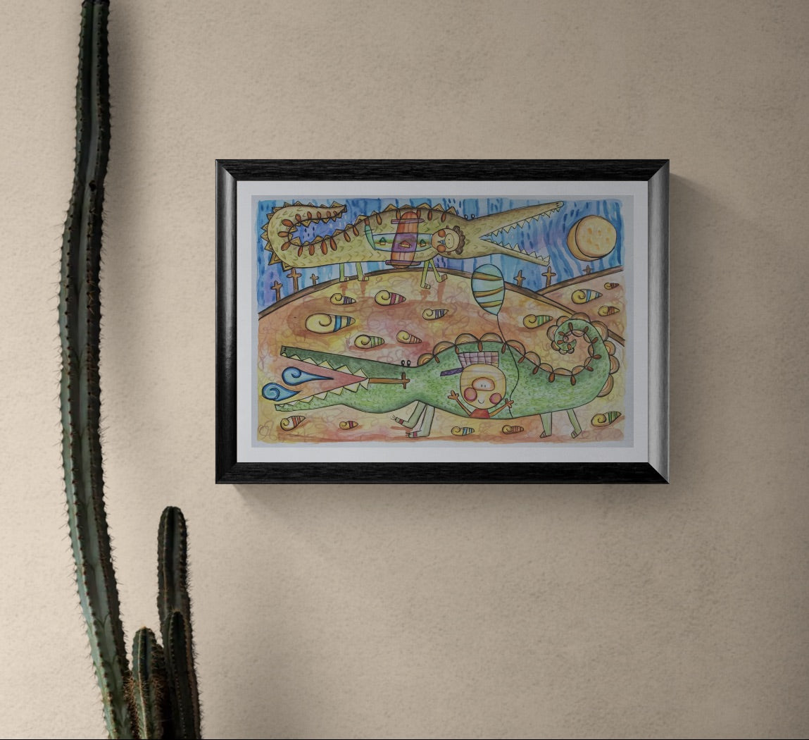 Obra de Arte Original - Juegos de Cocodrilos