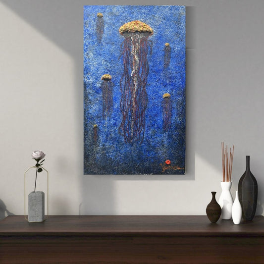 SEVEN BLUE JELLYFISH