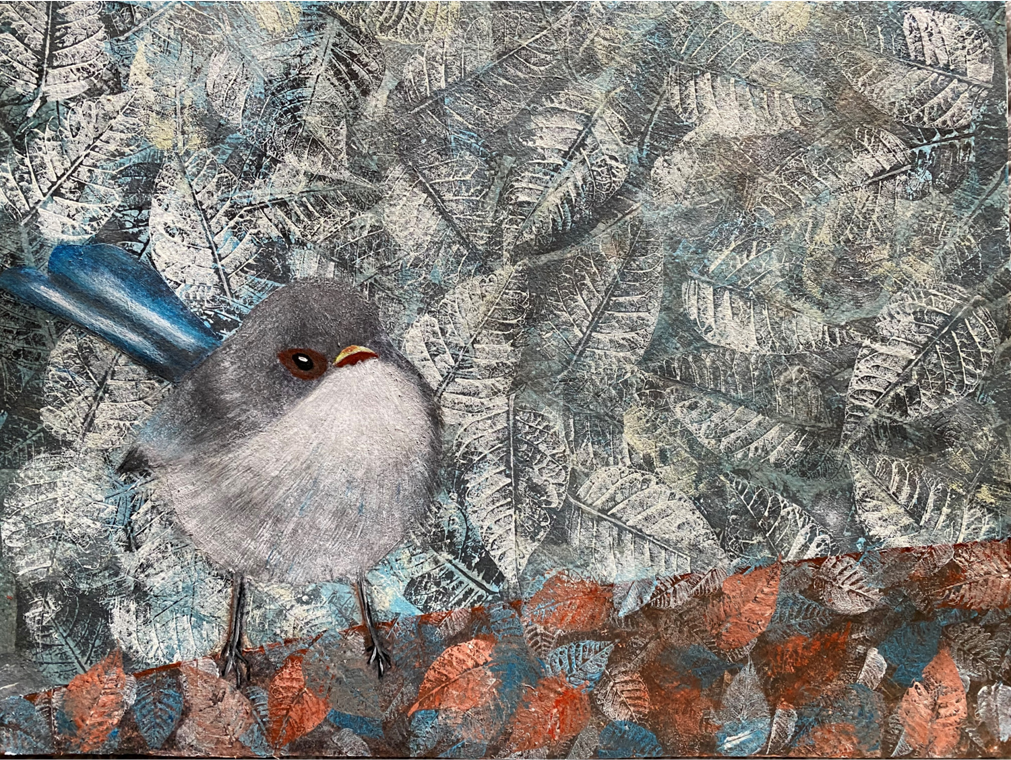 Blanco y azul